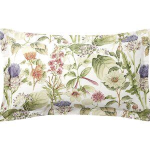 Pottery Barn Thistle Floral Percale Set of 2 King Shams Pillow Covers Floral NWT